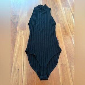 Reformation black mock neck bodysuit. Like new. Size S